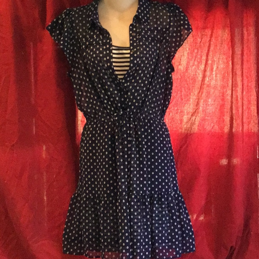 Maison Jules navy & black & white dress sz. M